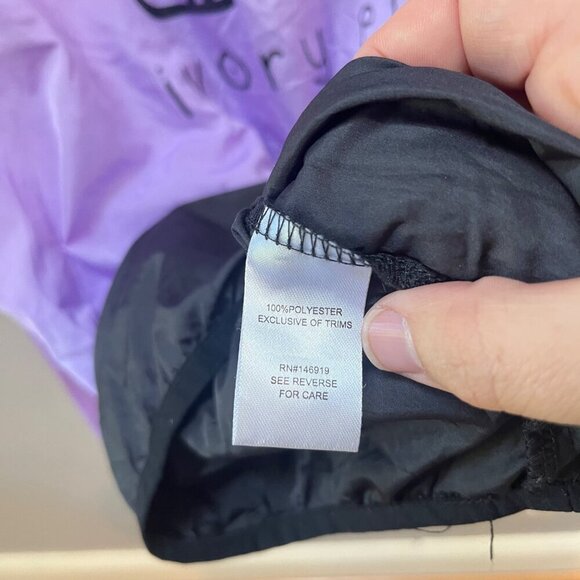 Ivory Ella Womens Purple & Black Hooded Windbreaker‎ Jacket Size M - Picture 5 of 5